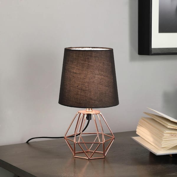 Ore International 11 25 In Wesley, Angus Geometric Table Lamp With Black Shade
