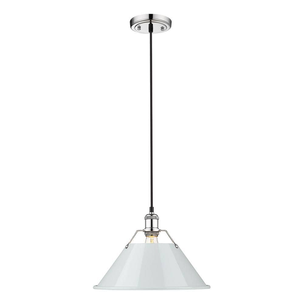 Orwell 100-Watt 1-Light Chrome and Dusky Blue Pendant Light price history on PriceWatchPro