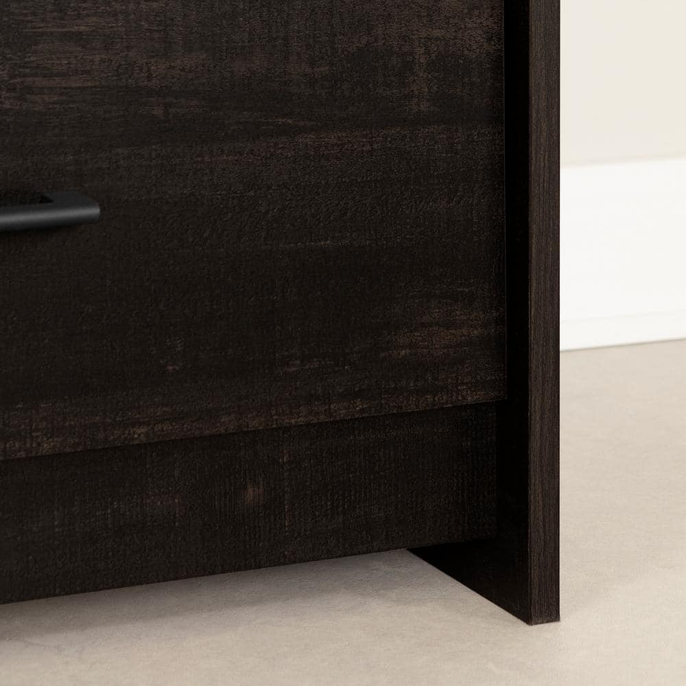 Londen Rubbed Black 6-Drawer Industrial Double Dresser