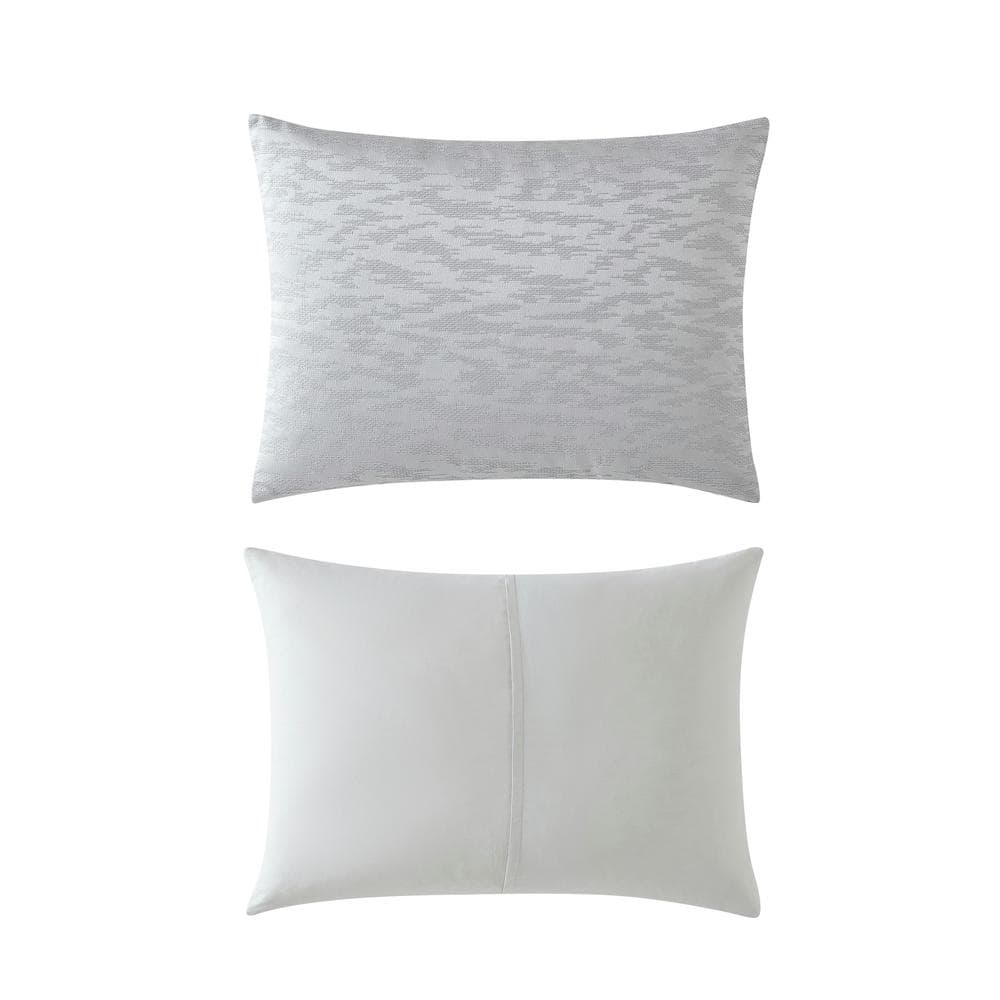 King Gray Microfiber Reversible Comforter Set with Shams