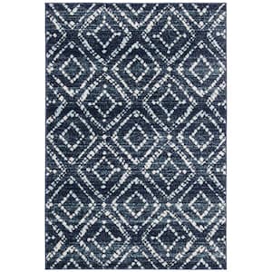 SAFAVIEH Adirondack Ivory/Charcoal 9 ft. x 12 ft. Chevron Area Rug ...