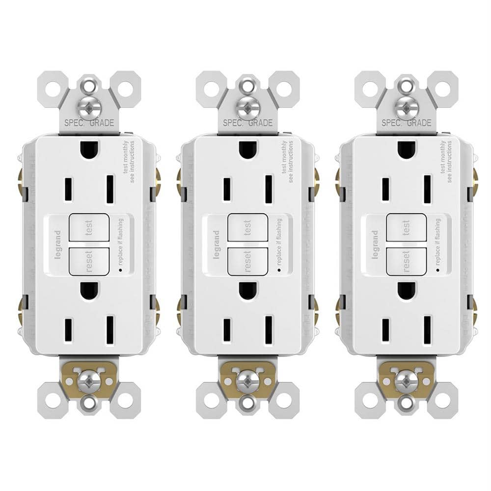 radiant 15 Amp 125-Volt Self-Test GFCI Duplex Outlet, White (3-Pack) price history on PriceWatchPro
