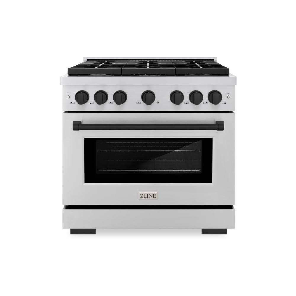 Paramount 36 in. 6-Burner Dual Fuel Range with Convection Oven in Stainless Steel and Matte Black price history on PriceWatchPro