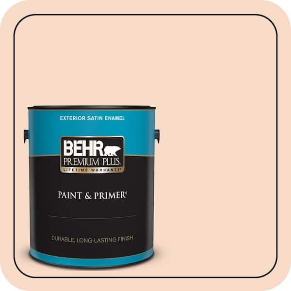 BEHR PREMIUM PLUS 1 gal. #M210-2 Paper Heart Satin Enamel Exterior Paint & Primer