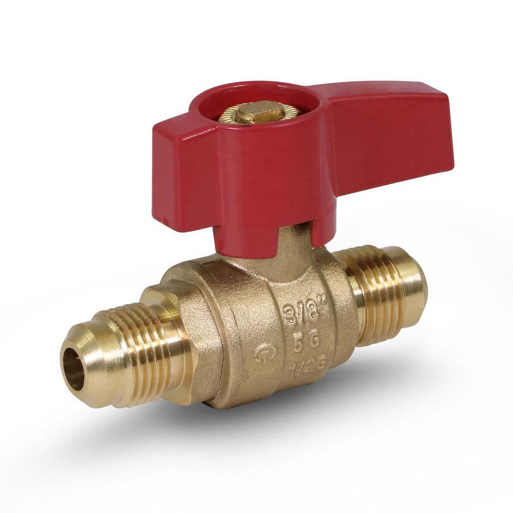 Solid Brass 3/8" NPT Ball Valve Set With Hose Barbs - 2 Pack, Great For Water, Air & Fuel Lines