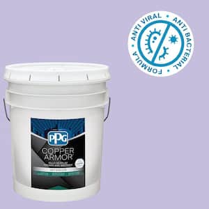5 gal. PPG1247-4 Purple Dragon Eggshell Antiviral and Antibacterial Interior Paint with Primer