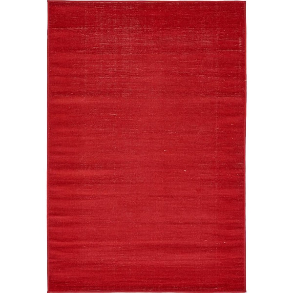 Unique Loom Williamsburg Solid Red 4' 0 x 6' 0 Area Rug