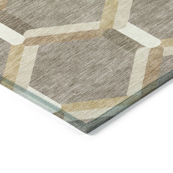 Chantille Machine Washable Indoor/Outdoor Abstract ACN2343 Taupe 3 ft. x 4 ft. Area Rug