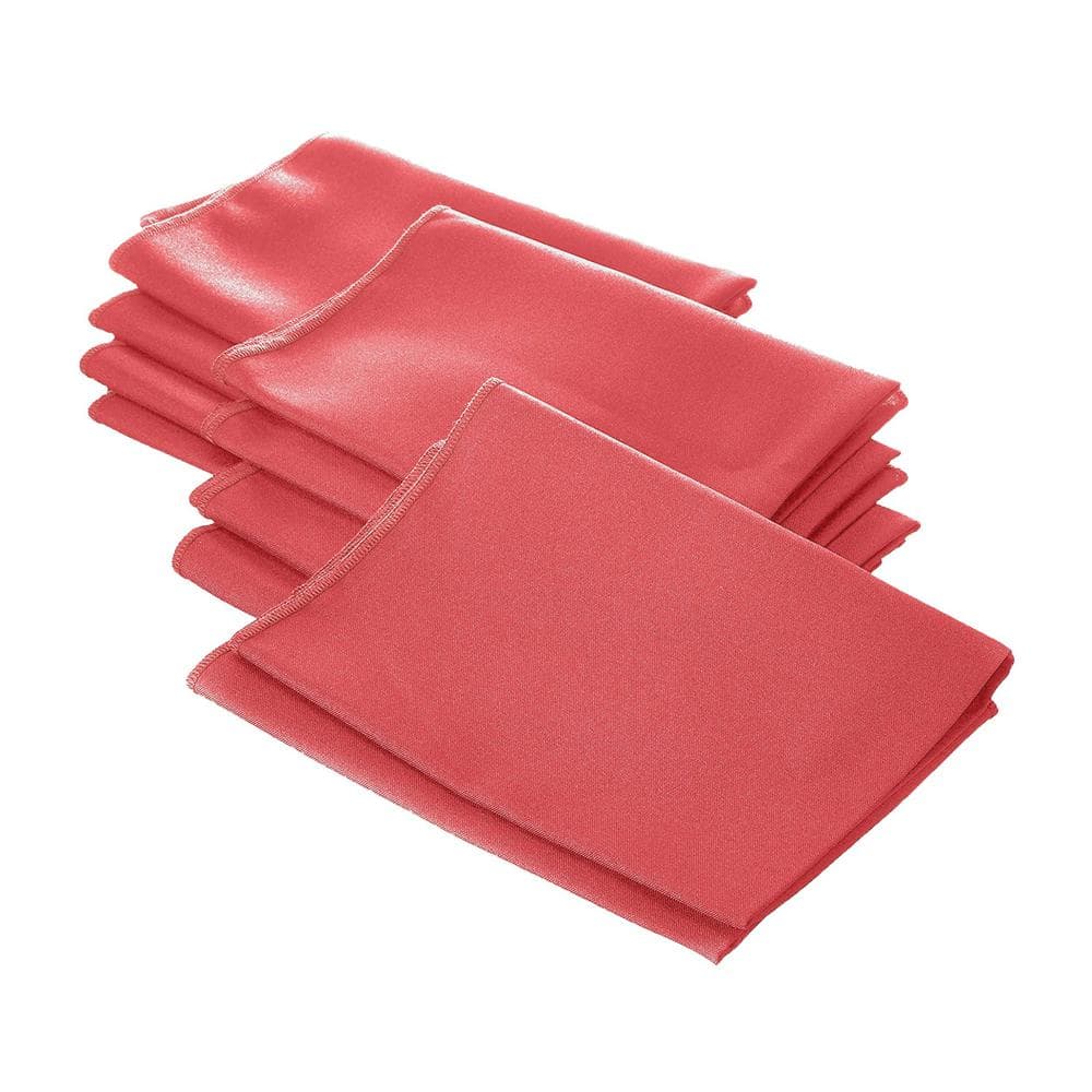 Polyester Napkin, Solid Color Napkin Cloth, Coral Cotton Linen