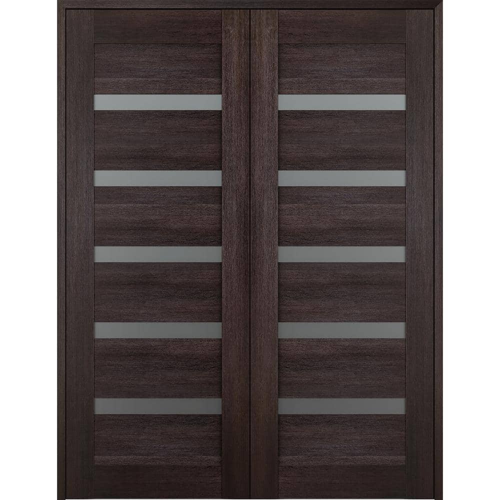 Vona 07-04 64 in. x 95.25 in. Both Active 7-Lite Frosted Glass Veralinga Oak Wood Composite Double Prehung French Door price history on PriceWatchPro