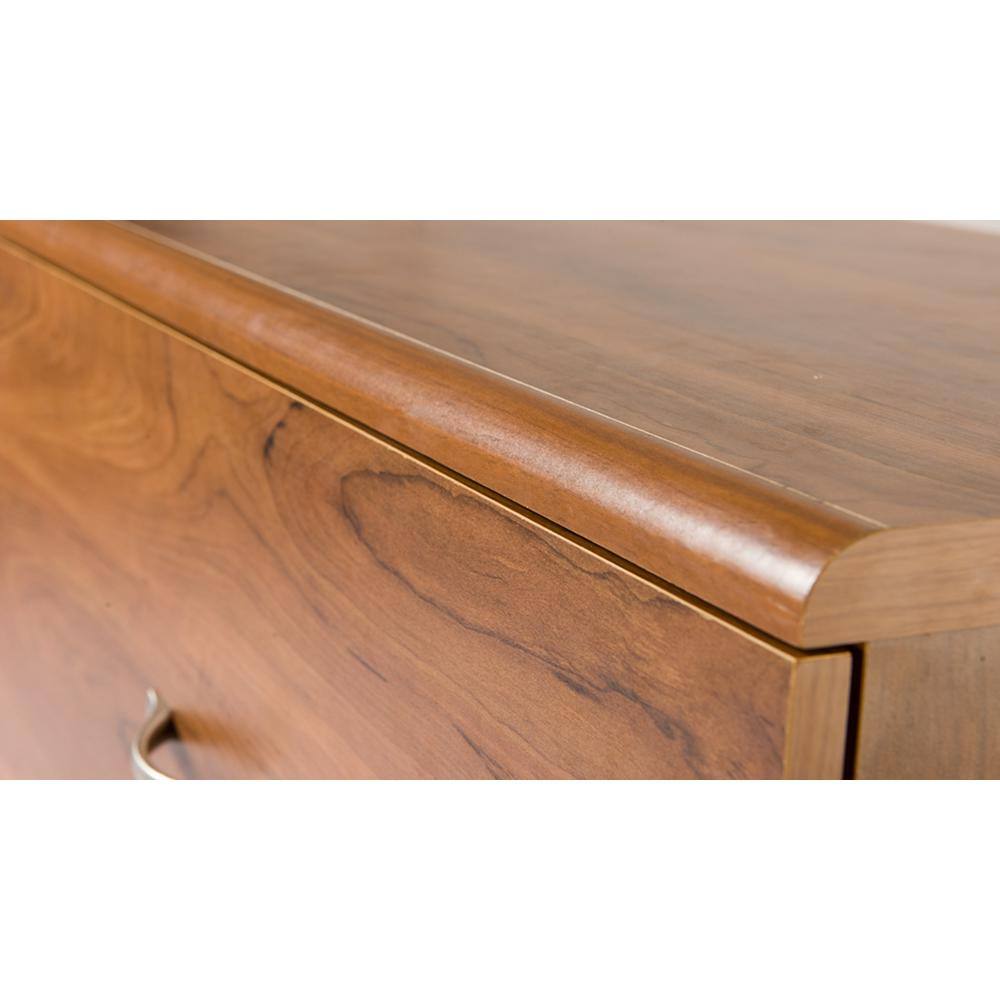 Autumn Oak 42" Corner Desk with Keyboard Tray and Drawers