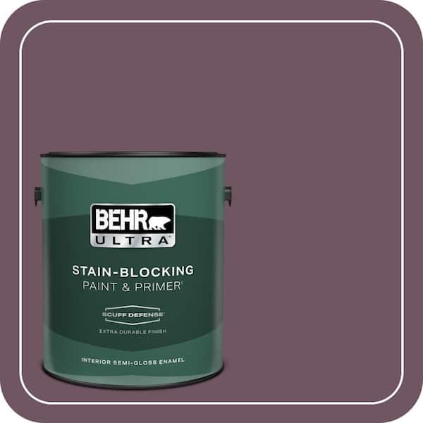 BEHR ULTRA 1 gal. #S110-7 Exotic Eggplant Extra Durable Semi-Gloss Enamel Interior Paint & Primer