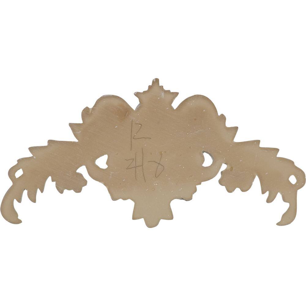 Gray Polyurethane Rectangular Decorative Wreath Onlay