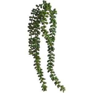 17 in. Artificial Green Indoor Senecio Succulent (Set of 12) Lifelike Plant Decor, Floral Home by Artificial Flowers