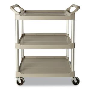 Utility Cart with 4 in. Swivel Casters in Off White