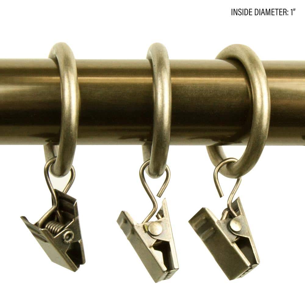 Rod Desyne 1 In Decorative Rings, Curtain Pole Rings With Clips
