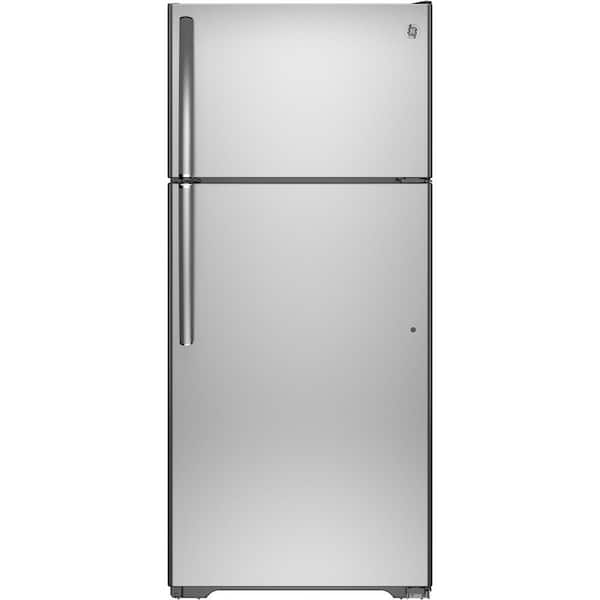 GE 15.5 cu. ft. Top Freezer Refrigerator in Stainless Steel, ENERGY STAR