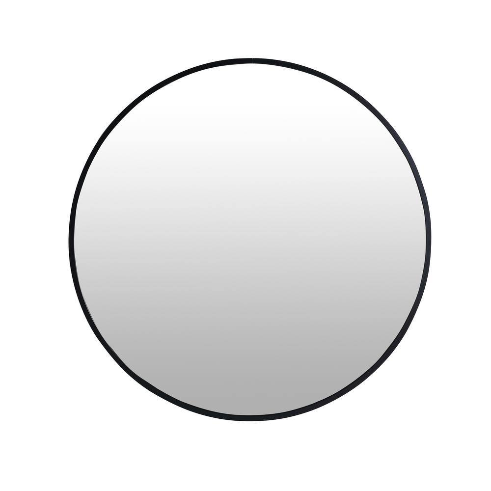 Large Modern 24 in. W x 24 in. H Round Framed Wall Bathroom Vanity Mirror i