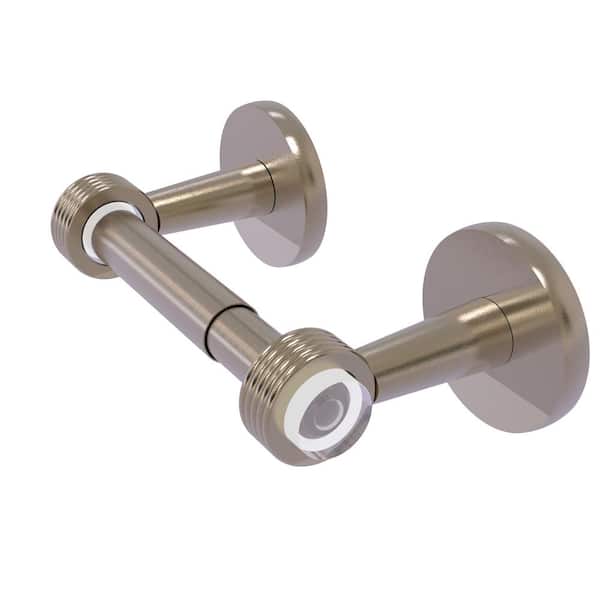 Allied Brass Clearview Collection Wall Mounted Toilet Paper Holder in Antique Pewter with Groovy Accents
