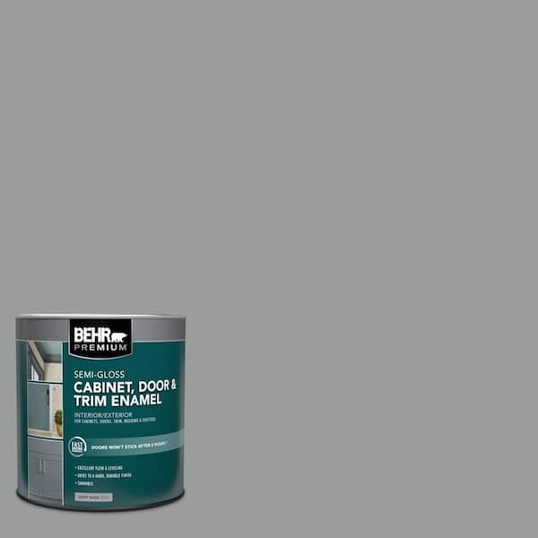 BEHR PREMIUM 1 qt. #AE-51 Coast Guard Gray Semi-Gloss Enamel Interior/Exterior Cabinet, Door & Trim Paint