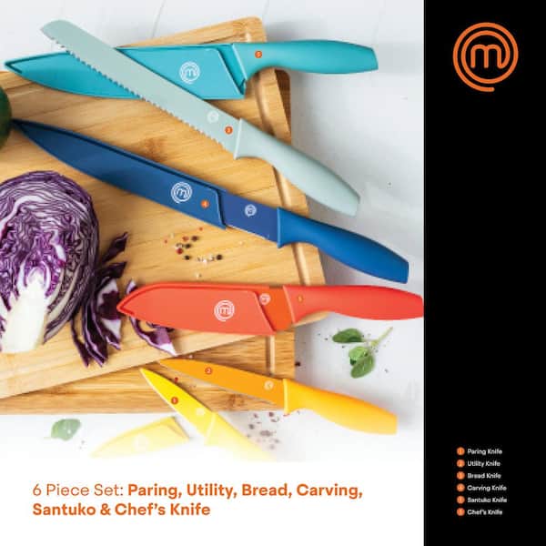 MasterChef 12-Piece Colored Stainless Steel Kitchen Knife