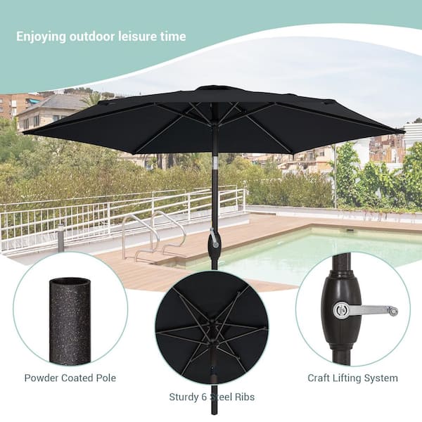 JOYESERY 7.5 ft. Patio Market Umbrellas with Crank and Tilt