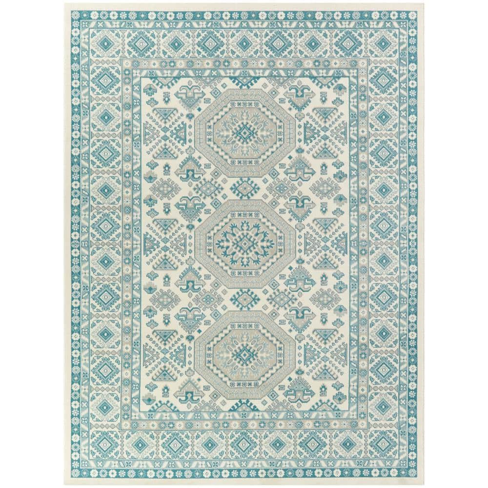 BALTA Amit Teal 2 ft. x 7 ft. Indoor/Outdoor Runner Rug 3003352 - The ...