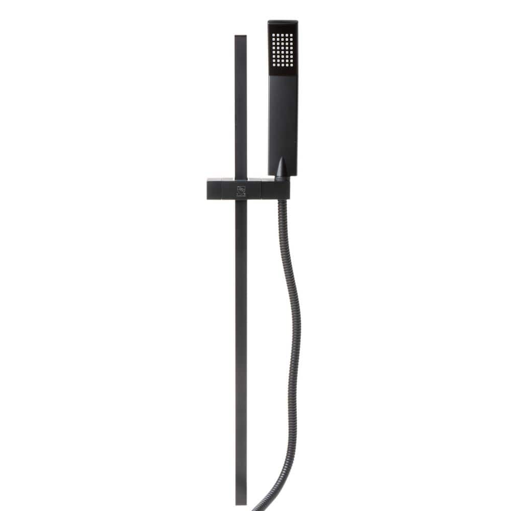 Black Matte Brass Adjustable Wall-Mounted Handshower Set