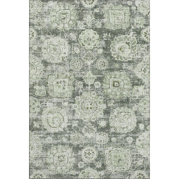Addison Rugs Mayfield Premium Machine Washable Indoor/Outdoor Geometric AMF634 Aloe 2 ft. 6 in. x 3 ft. 10 in. Area Rug