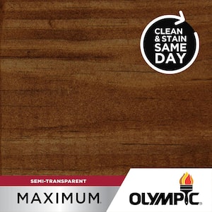 Maximum 1 Gal ST-2006 Chestnut Brown Semi-Transparent Exterior Stain and Sealant in One Low VOC