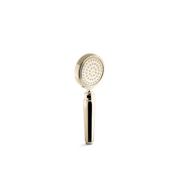 KOHLER Artifacts 1-Spray Patterns 1.75 GPM 3.625 in. Wall Mount Handheld Shower Head in Vibrant French Gold