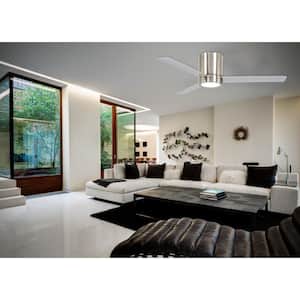 Roto Flush 52 in. LED Indoor Brushed Nickel Ceiling Fan with Remote