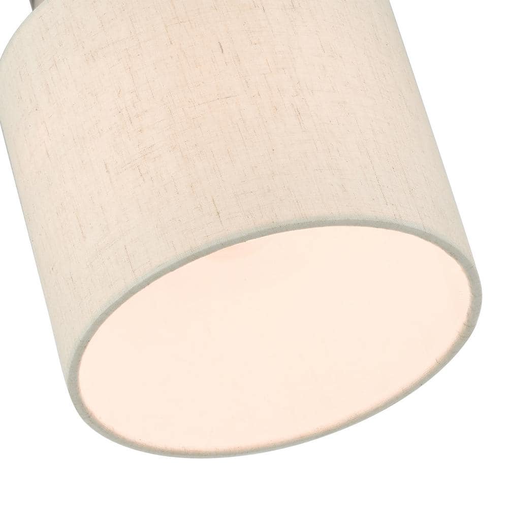 Meadow Brushed Nickel Petite Drum LED Semi-Flush Mount