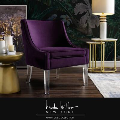 dark purple accent chair