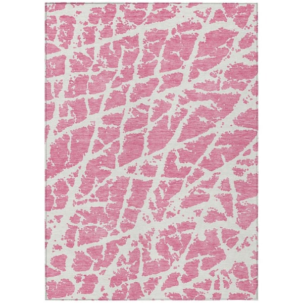 Addison Rugs Chantille ACN501 Pink 2 ft. 6 in. x 3 ft. 10 in. Machine Washable Indoor/Outdoor Geometric Area Rug