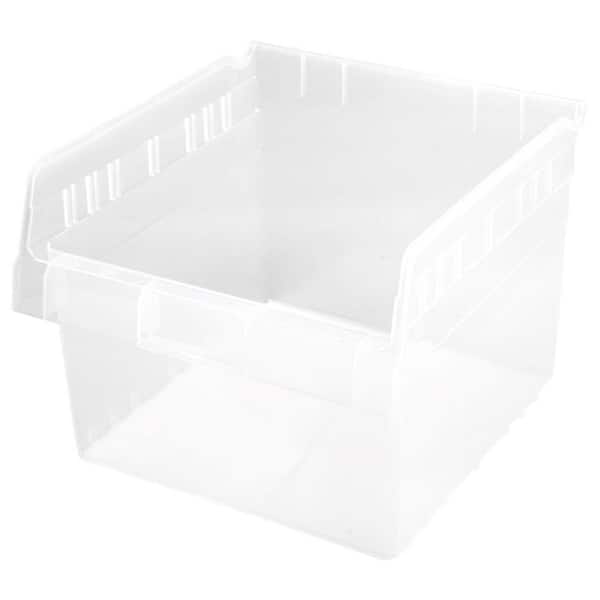 8 In. Store-Max 13.03 Qt. Shelf Bin in Clear (8-Pack)