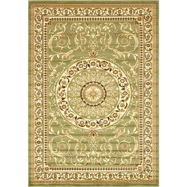 Unique Loom Versailles Napoleon Light Green 8' 0 x 11' 4 Area Rug