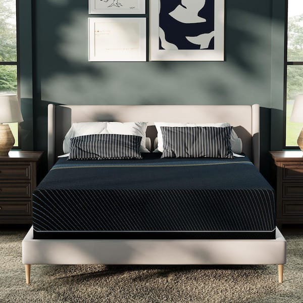 Black Queen Medium Gel Memory Foam 12 in. Bed-in-a-Box Mattress