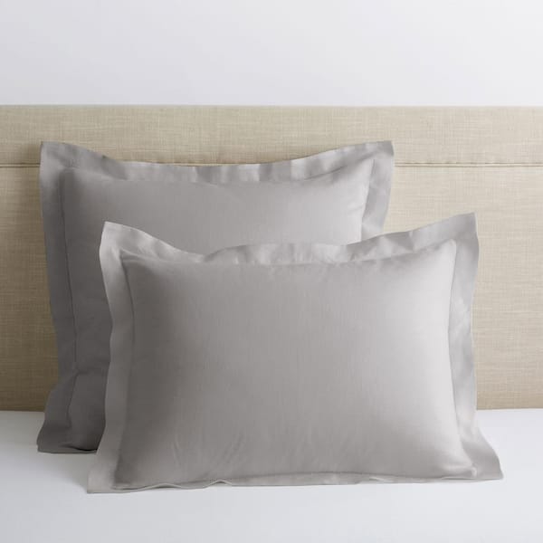 Grey linen outlet euro sham