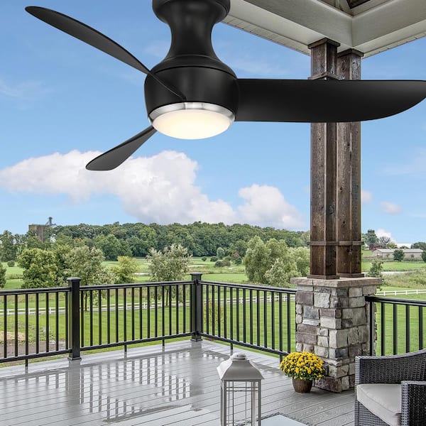 Modern Forms Corona 52 in. Smart Indoor/Outdoor 3-Blade Flush