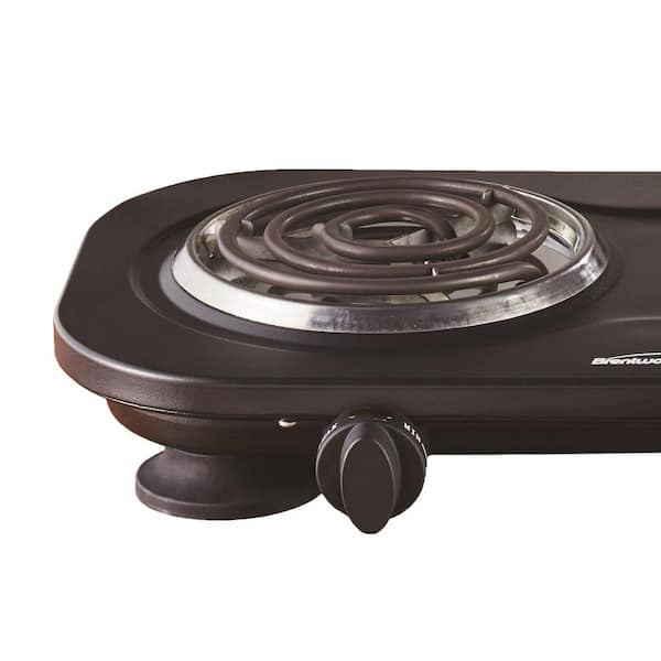 Brentwood TS 372 1440w Electric Double Hot Plate Silver 2 x Burner