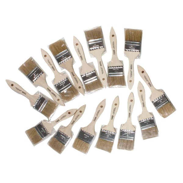 Unbranded 2 in. Flat Chip Brush Set (15-Pack)