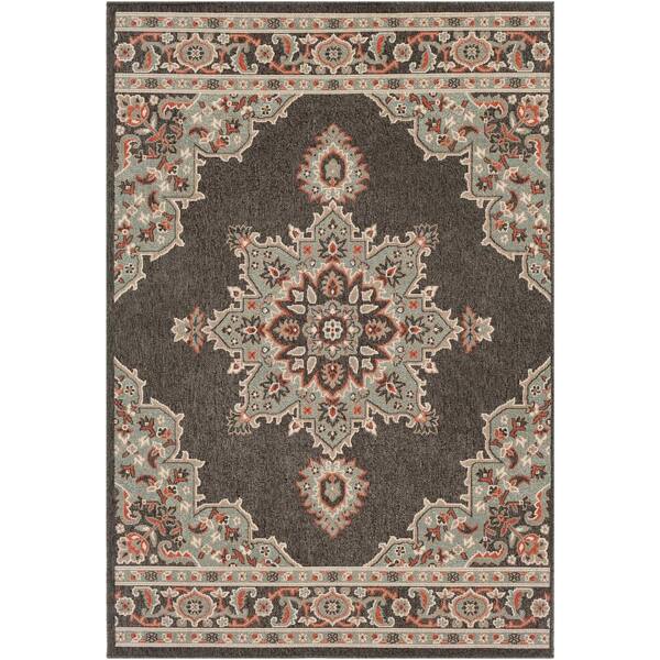 Livabliss Felix Black 6 ft. x 9 ft. Solid Indoor/Outdoor Patio Area Rug