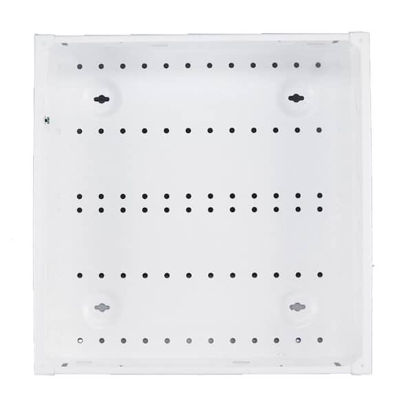 Leviton 14 in. Structured Media Enclosure and Flush Mount Cover, White ...