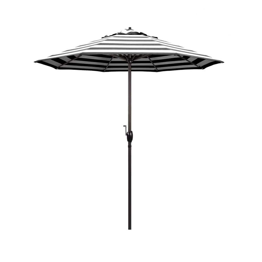 7.5 ft. Bronze Aluminum Market Auto-Tilt Crank Lift Patio Umbrella in Cabana Classic Sunbrella price history on PriceWatchPro