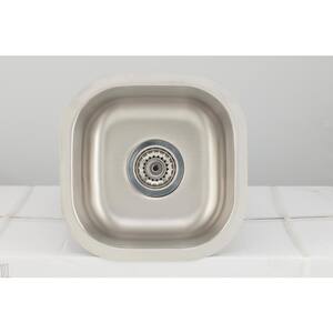Undermount Stainless Steel 13 in. Single Bowl Kitchen Sink in Chrome