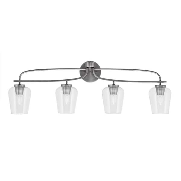 Unbranded Olympia 36.75 in. 4-Light Graphite Vanity Light