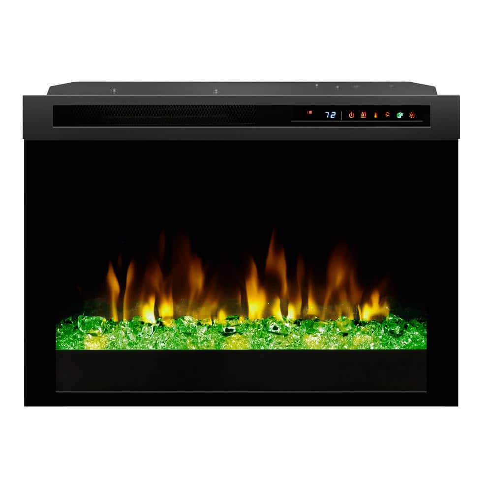 26'' Black Electric Firebox with Acrylic Ember Bed