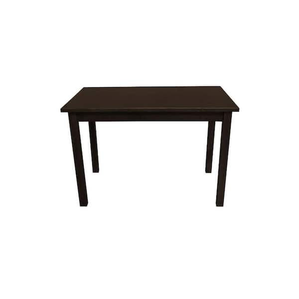 Dark Brown Wood 48.00 in. 4 Leg Base Dining Table Seats 4