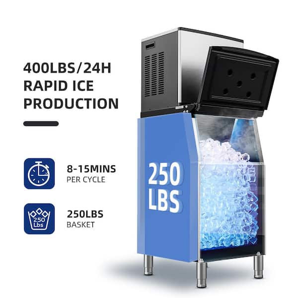 SIMZLIFE 22.2 in. 400 lbs./24H Full Size Cube Ice Commercial